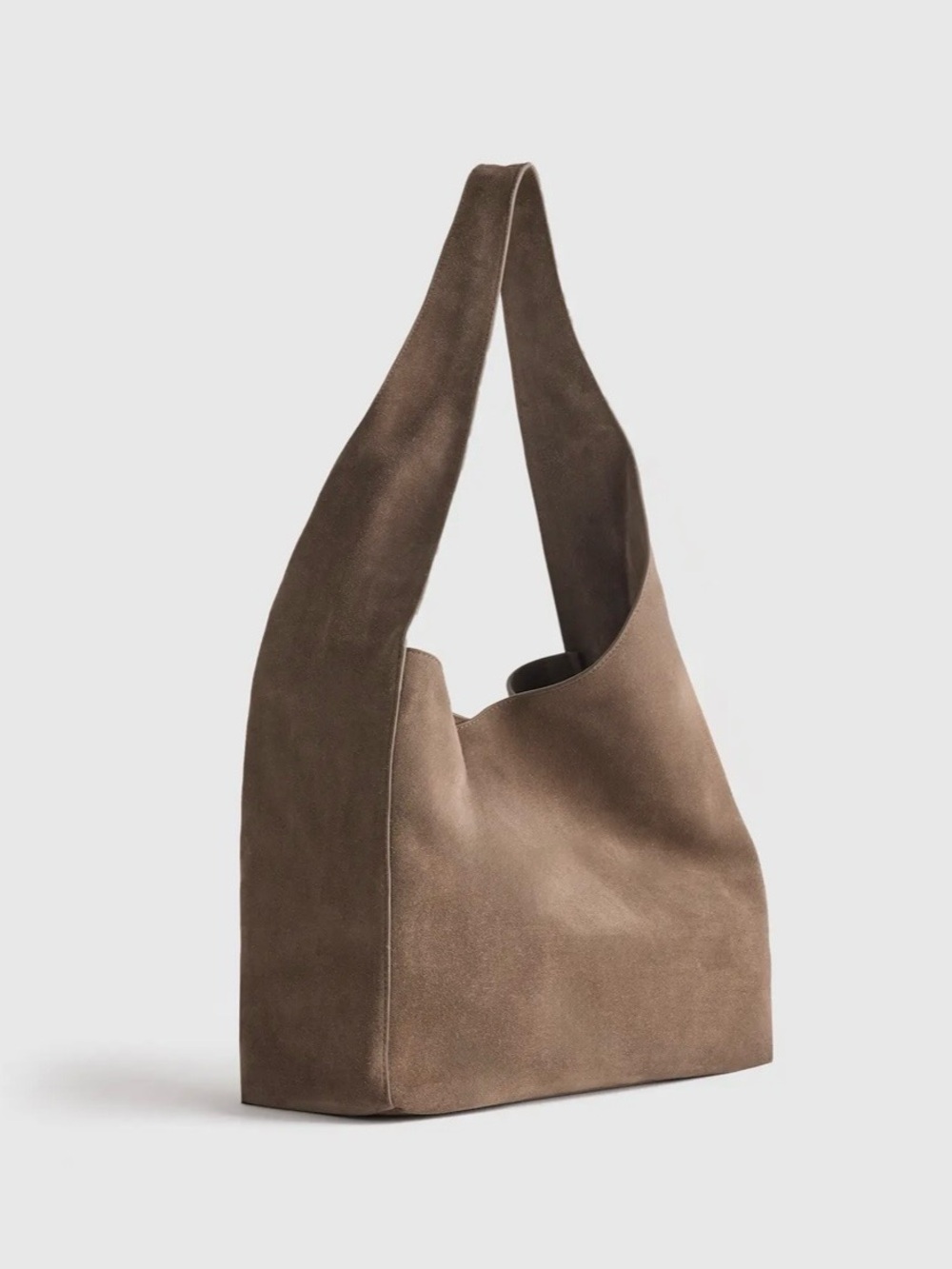 Quince Italian Suede Slouchy Shoulder Bag